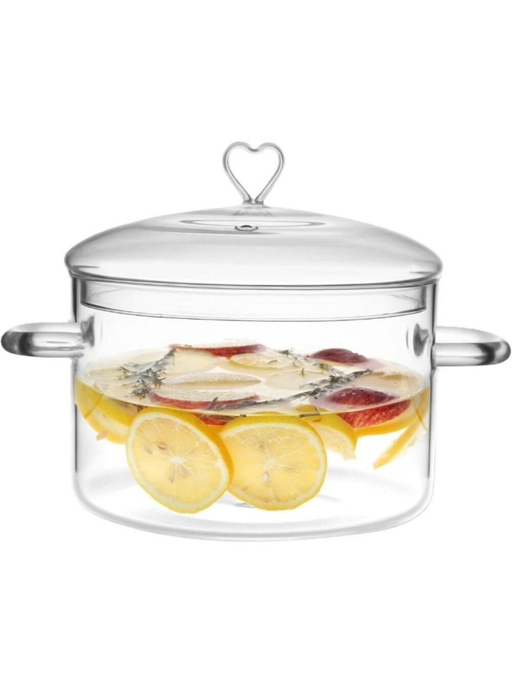 4L Glass Cooking Pot with Lid - Durable, Heat-Resistant, Perfect for Stews